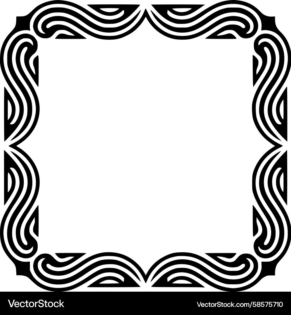 Dynamic Wave Frame Vector Image