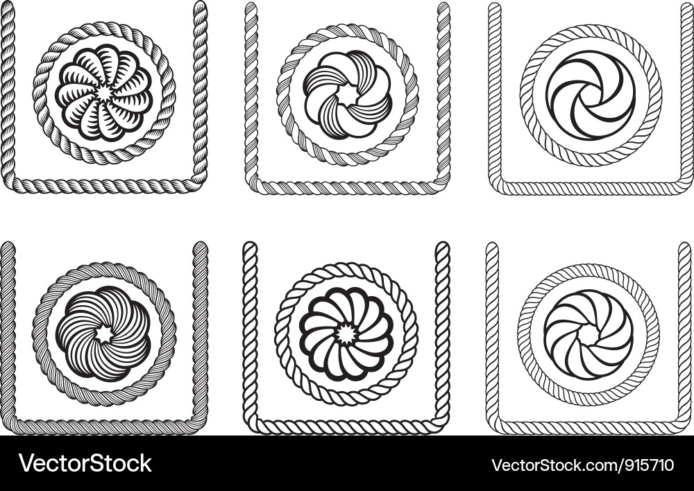 Intertwined Rope Patterns vector image