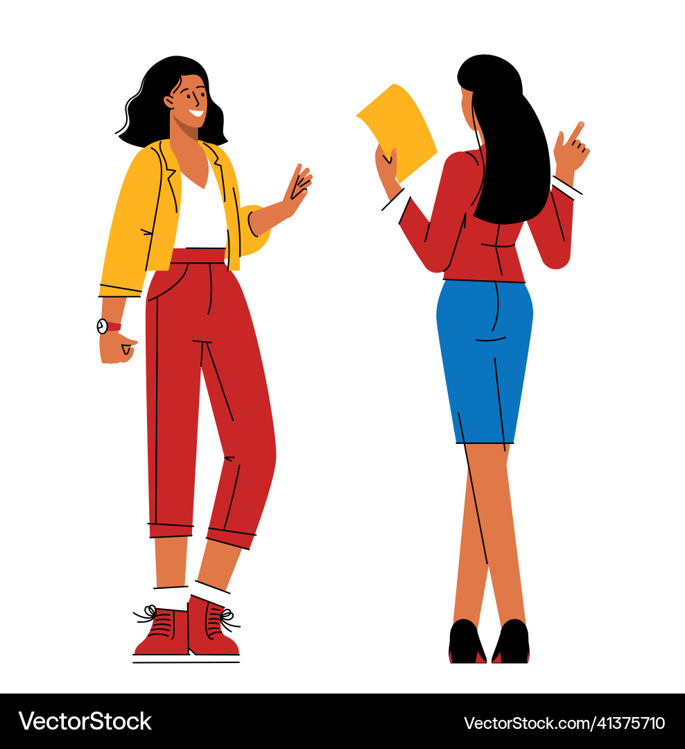 Managers are discussing business issues Managers are discussing business issues vector image
