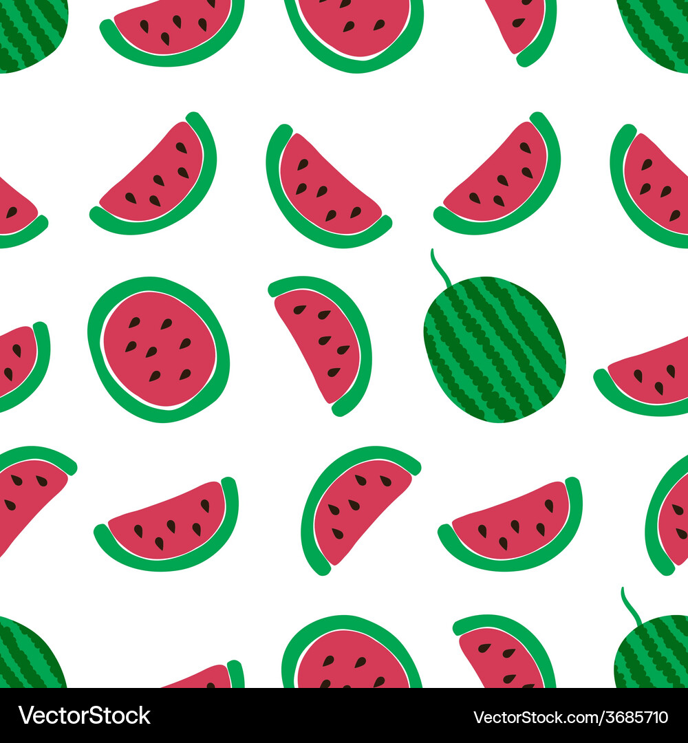 Watermelon slice seamless pattern Vector Image