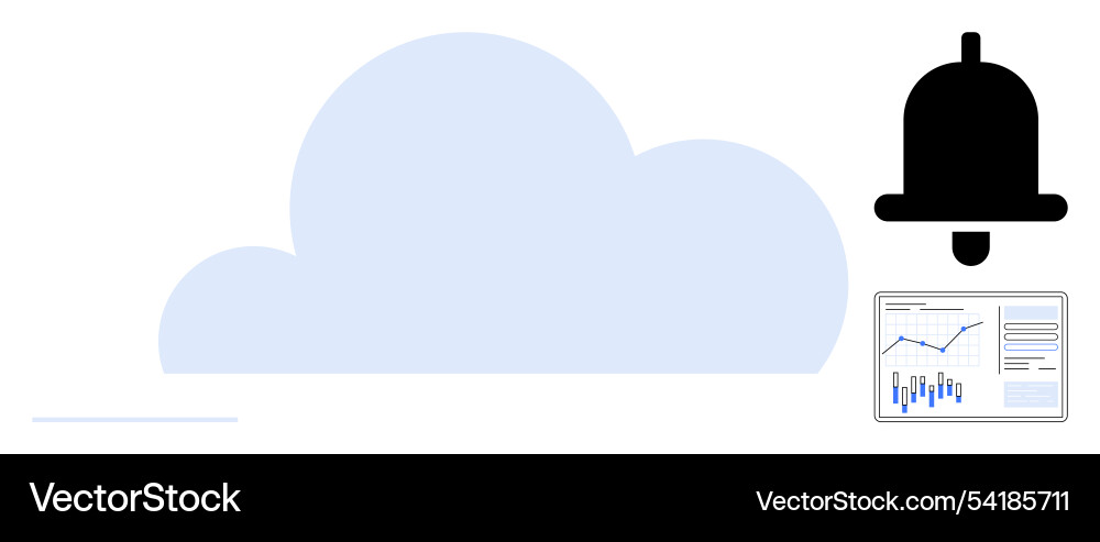 Cloud computing and data analytics Cloud computing and data analytics vector image