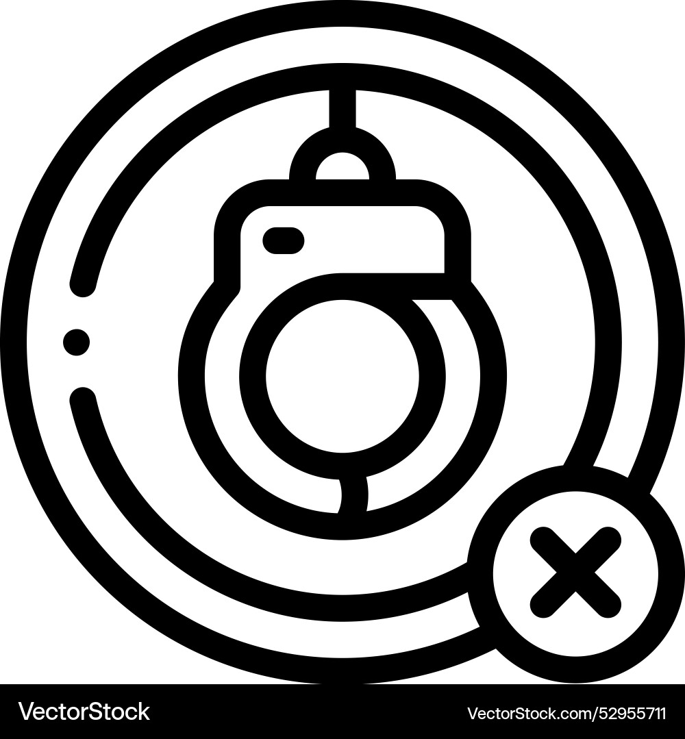 Deported icon thin linear style design isolated Deported icon thin linear style design isolated vector image