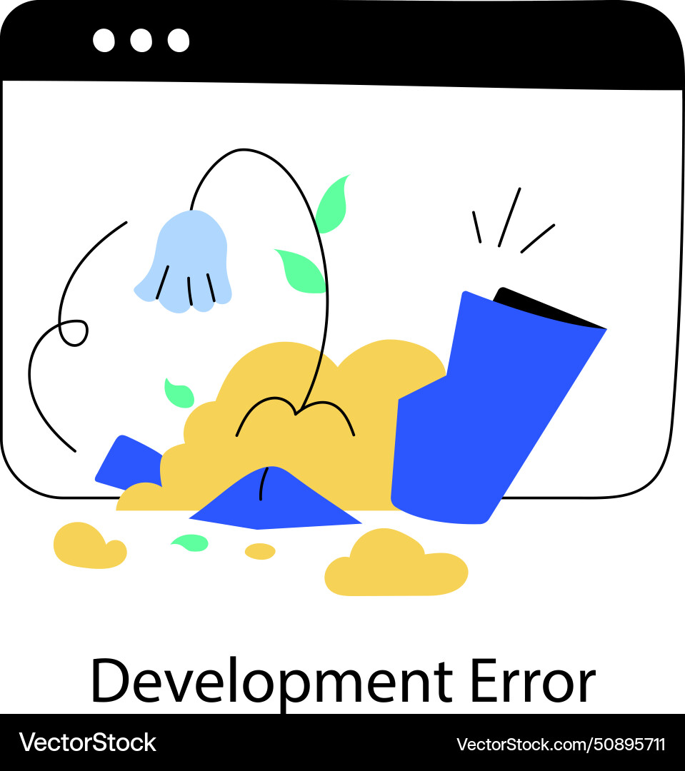 Development error Vector Image