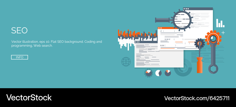 Flat computing background vector image