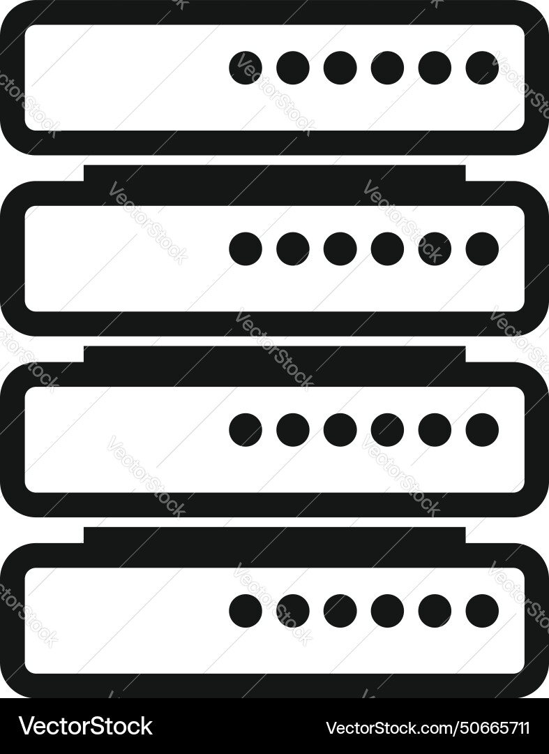Server data equipment icon simple computer Server data equipment icon simple computer vector image