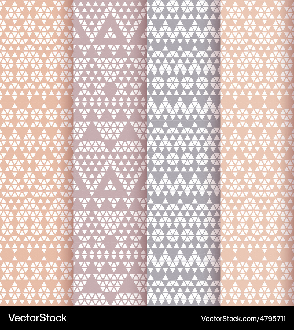 Set of four patterns Vector Image