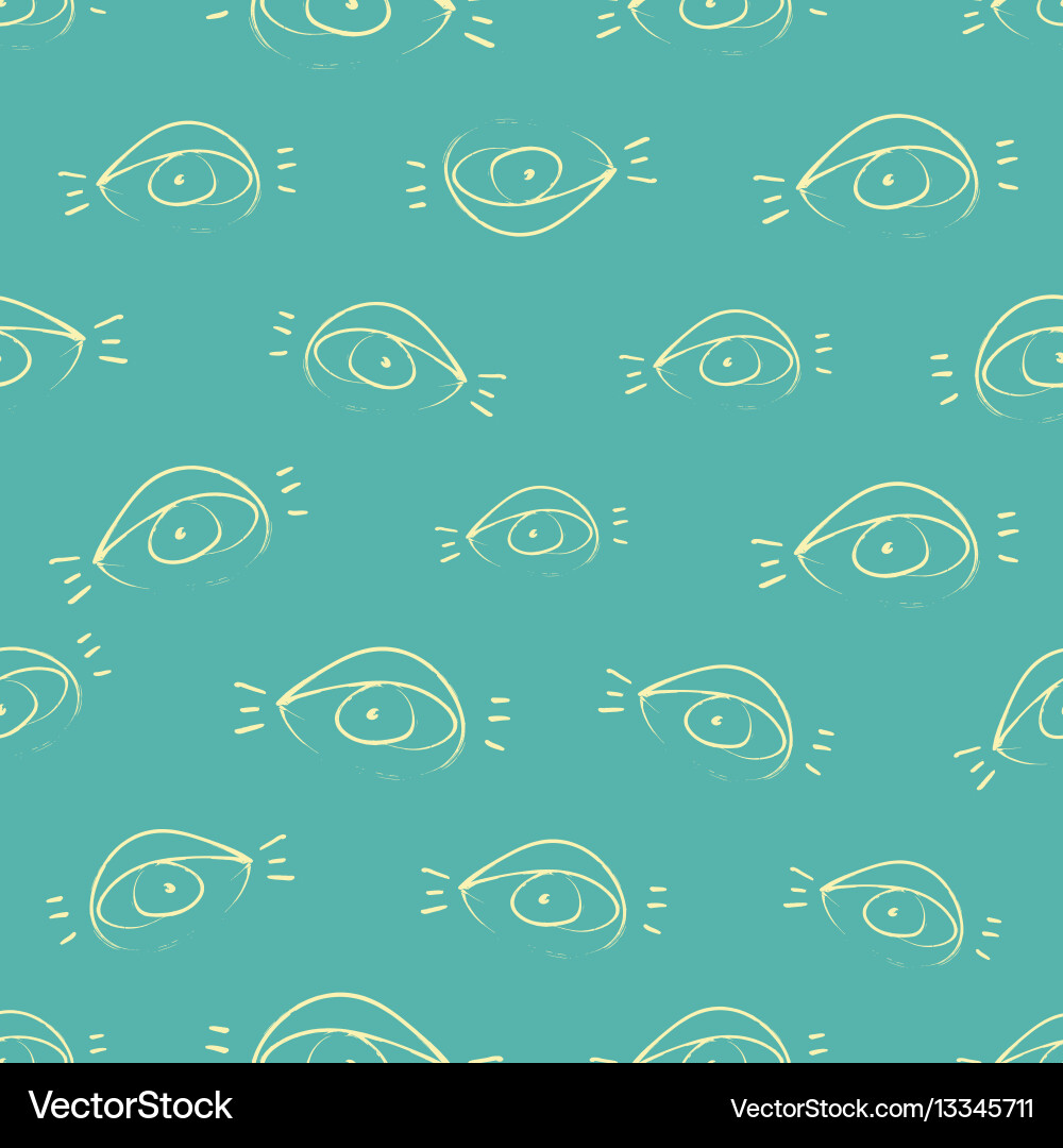 Sketchy Open Eyes Pattern vector image