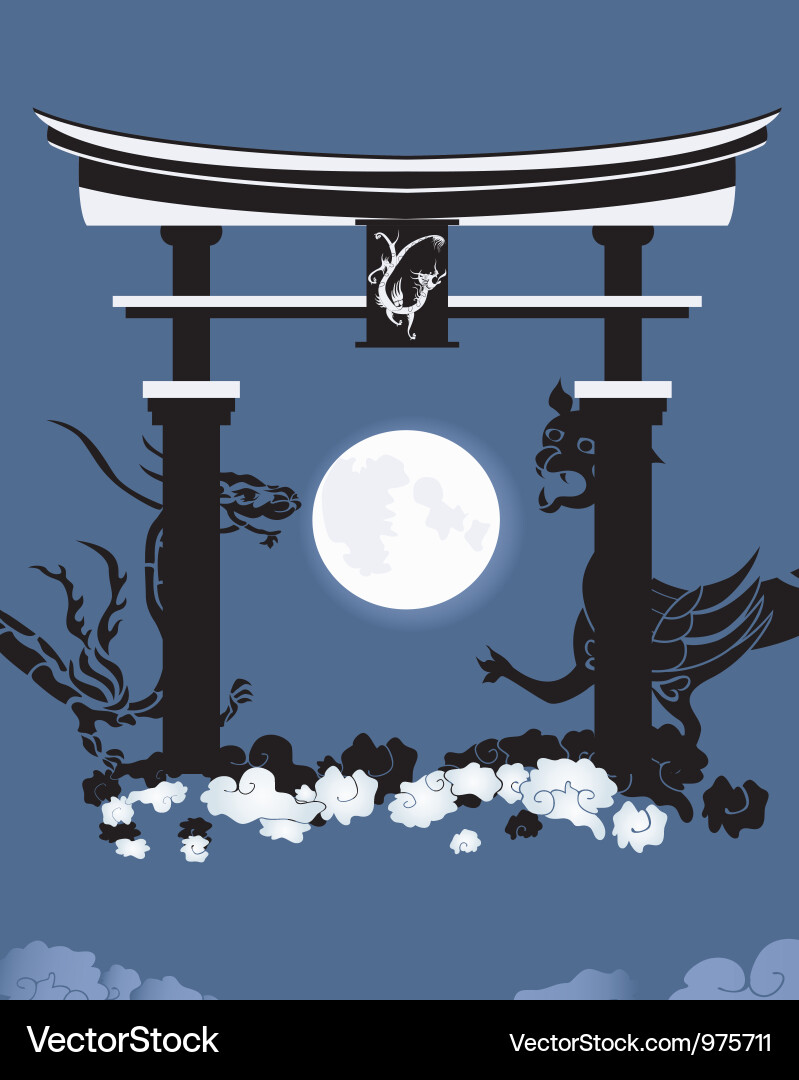 Torii Vector Torii Royalty Free Vector Image - VectorStock