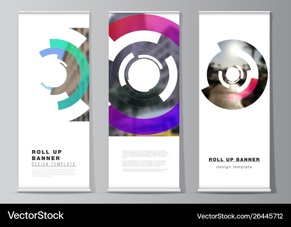 Editable layout roll up Editable layout roll up vector image