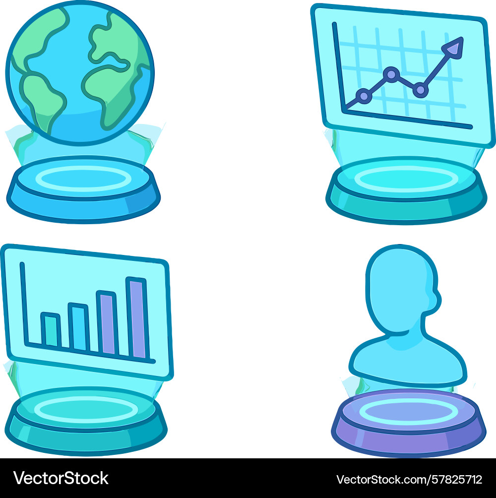 Global data visualization vector image