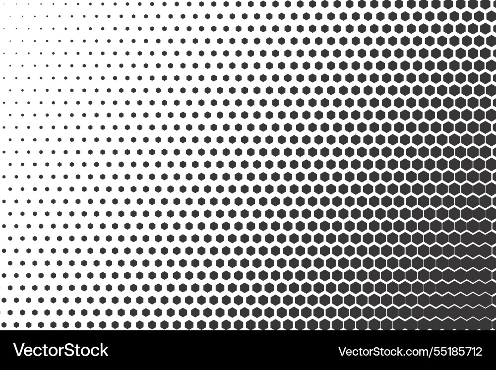 Honeycomb Halftone Pattern vector image