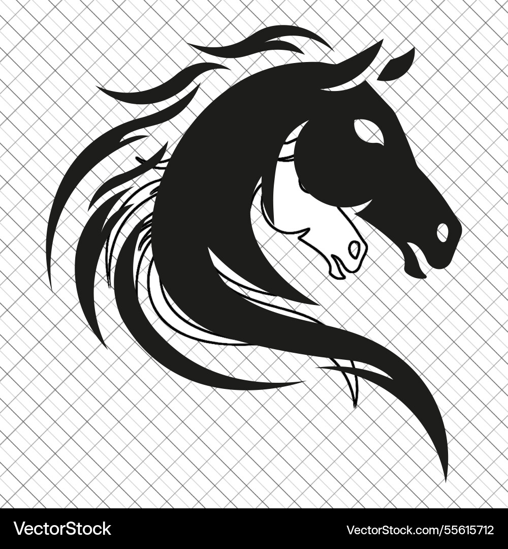 Horse head logo Vector Image