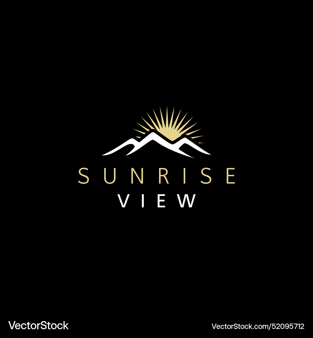 Minimalistische Landschaft Berggipfel Logo Design Minimalistische Landschaft Berggipfel Logo Design vektorbild
