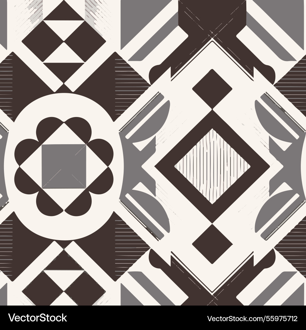 Seamless geometric pattern with shapes vector image