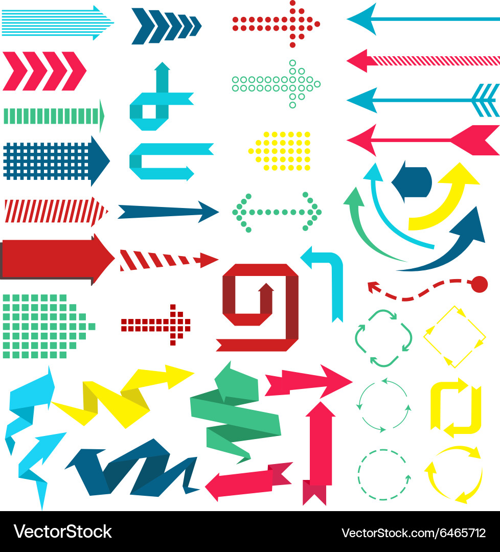 Set of web elements in modern material design vector image