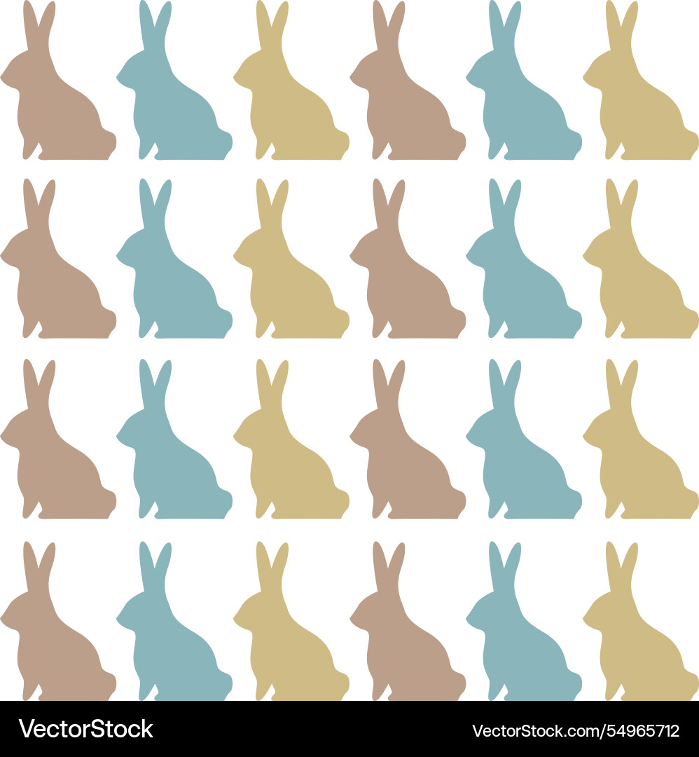 Spring bunnies design pattern Vector Image