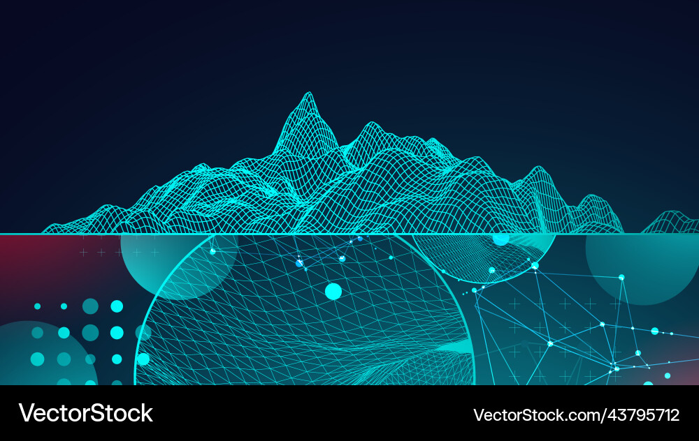 Trendy abstract wireframe background modern Trendy abstract wireframe background modern Vector Image