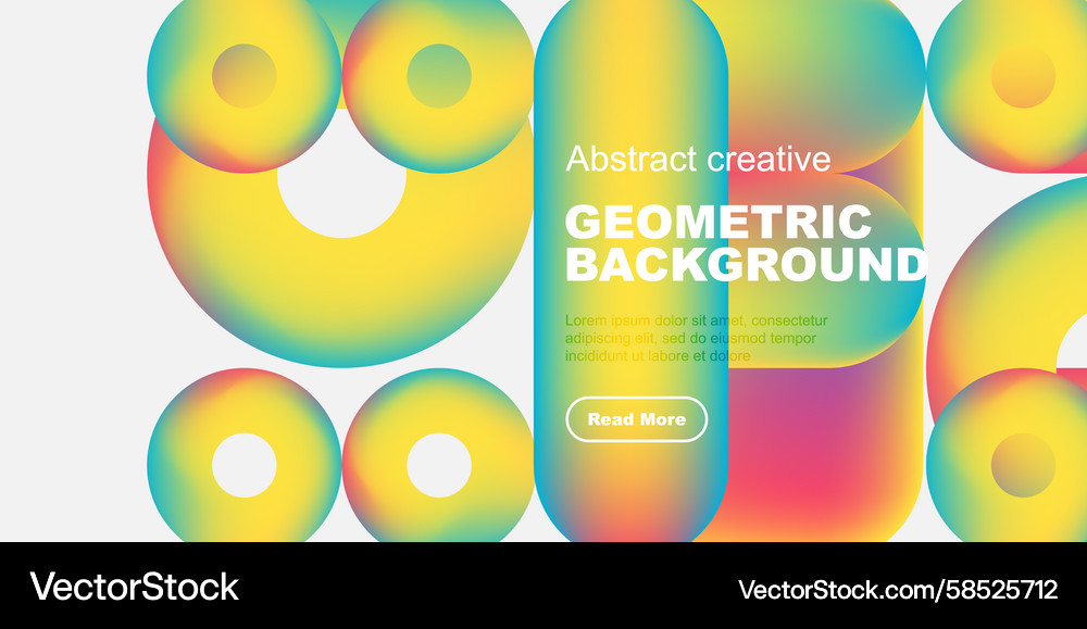 Vibrant circles overlap creating colorful Vector Image
