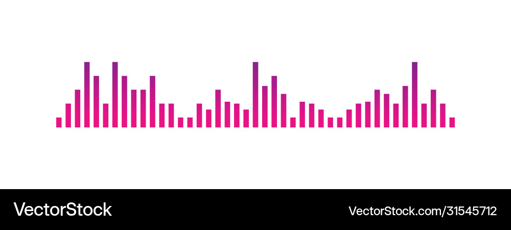 Waves equalizer isolated on background eq Vector Image