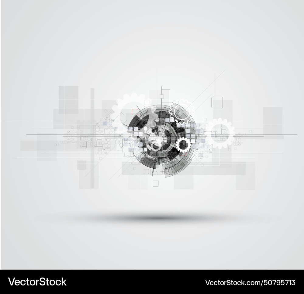 Abstract retro digital computer technology Vector Image