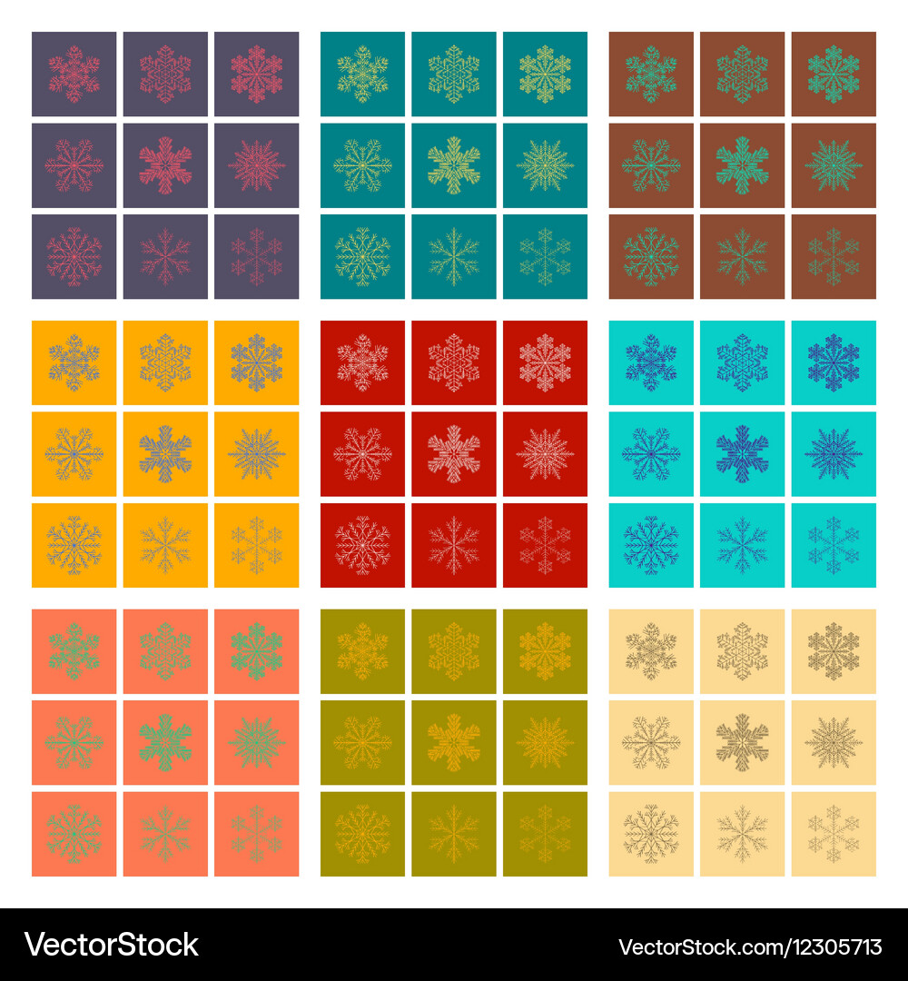 Assembly flat snowflake Vector Image