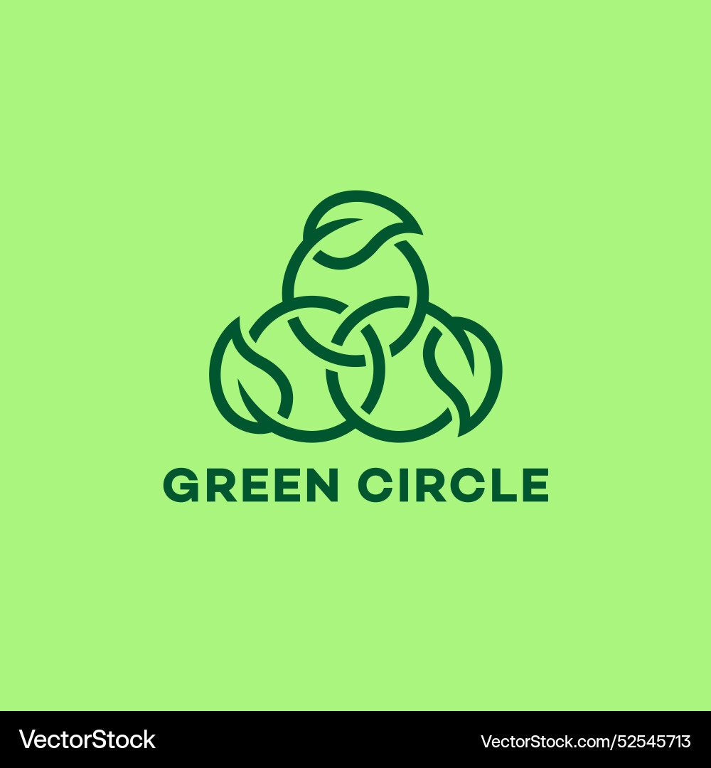 Circle leaf logo Royalty Free Vector Image - VectorStock