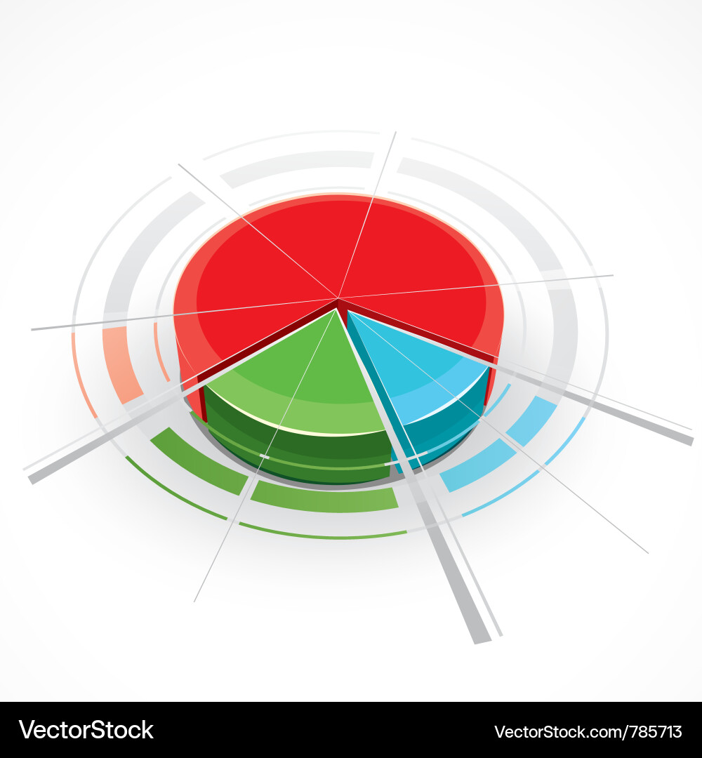 Colorful Pie Chart Graph Vector Image