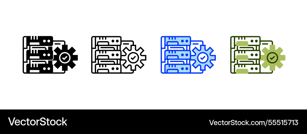Control panel server solid icon linear style sign Control panel server solid icon linear style sign vector image