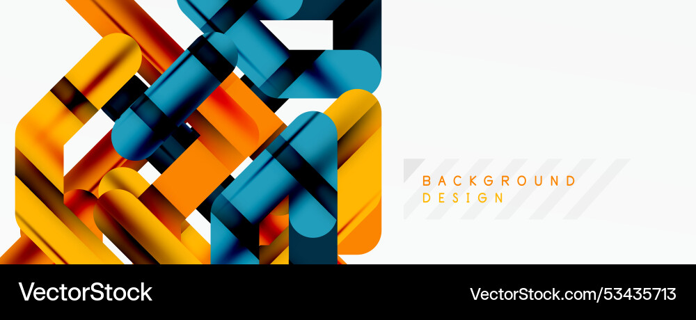 Dynamic colorful lines minimal abstract background Vector Image