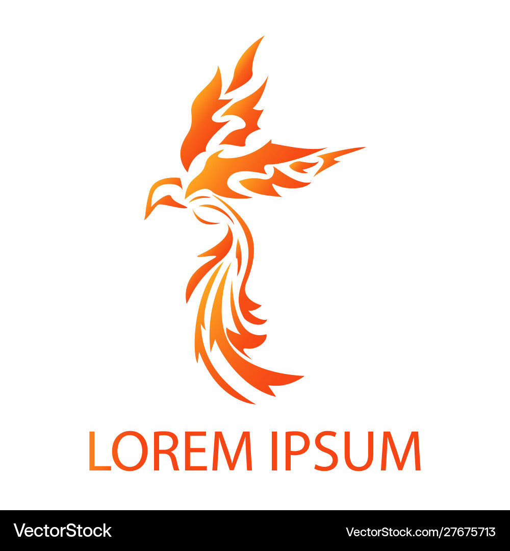 Phoenix Fire Logo Vector Image