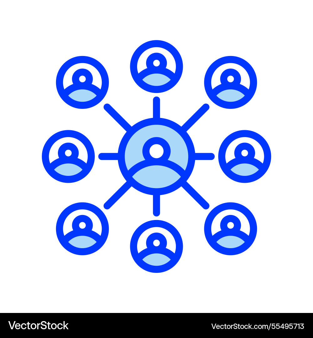 Professional networking line icon universal Vector Image