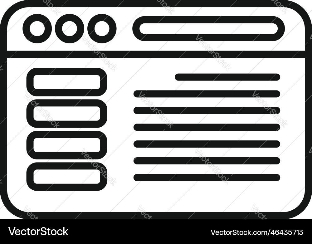 Web printing icon outline digital print Vector Image