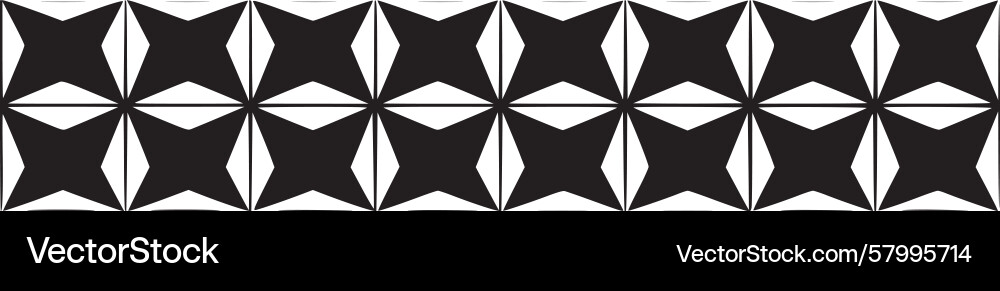 Black and White Border Pattern Vector Image