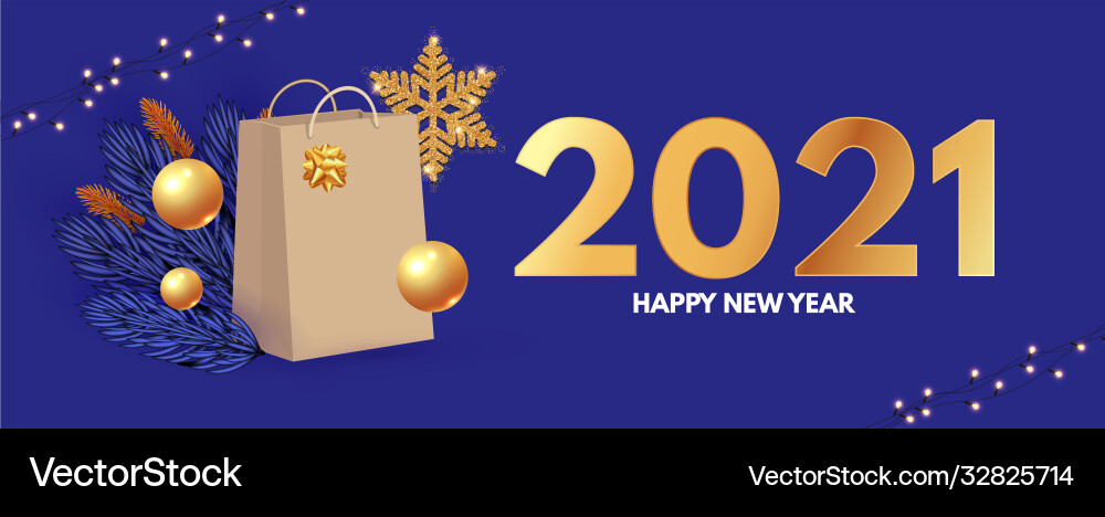 Christmas sale design template with gift bag fir Christmas sale design template with gift bag fir Vector Image