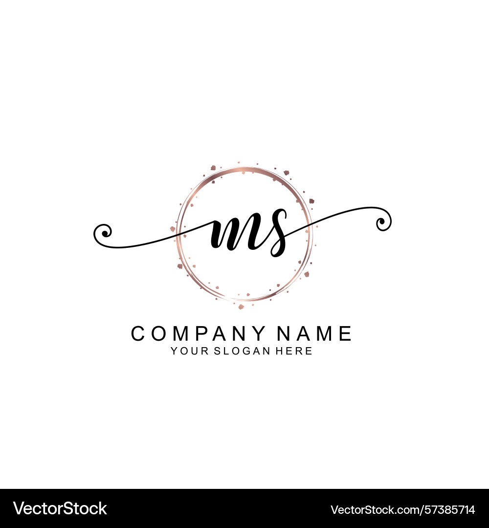 Elegant ms initial logo collection with modern Elegant ms initial logo collection with modern Vector Image