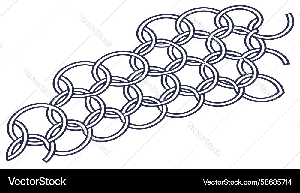 Interlocking chain link pattern connectivity Vector Image