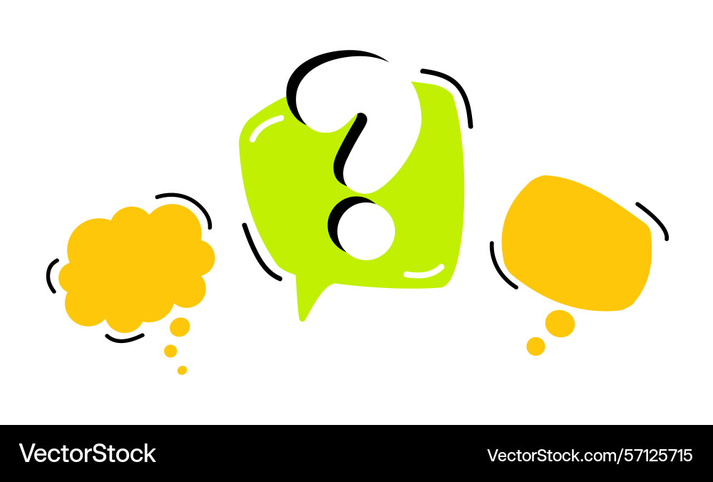 A square with circle question marks vector image