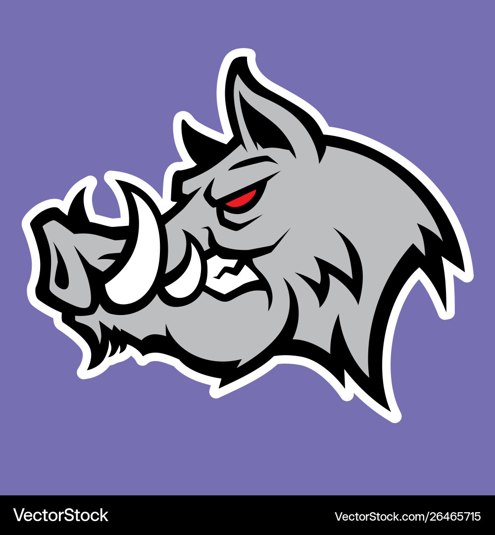 Aggressive Boar Head Logo vector image