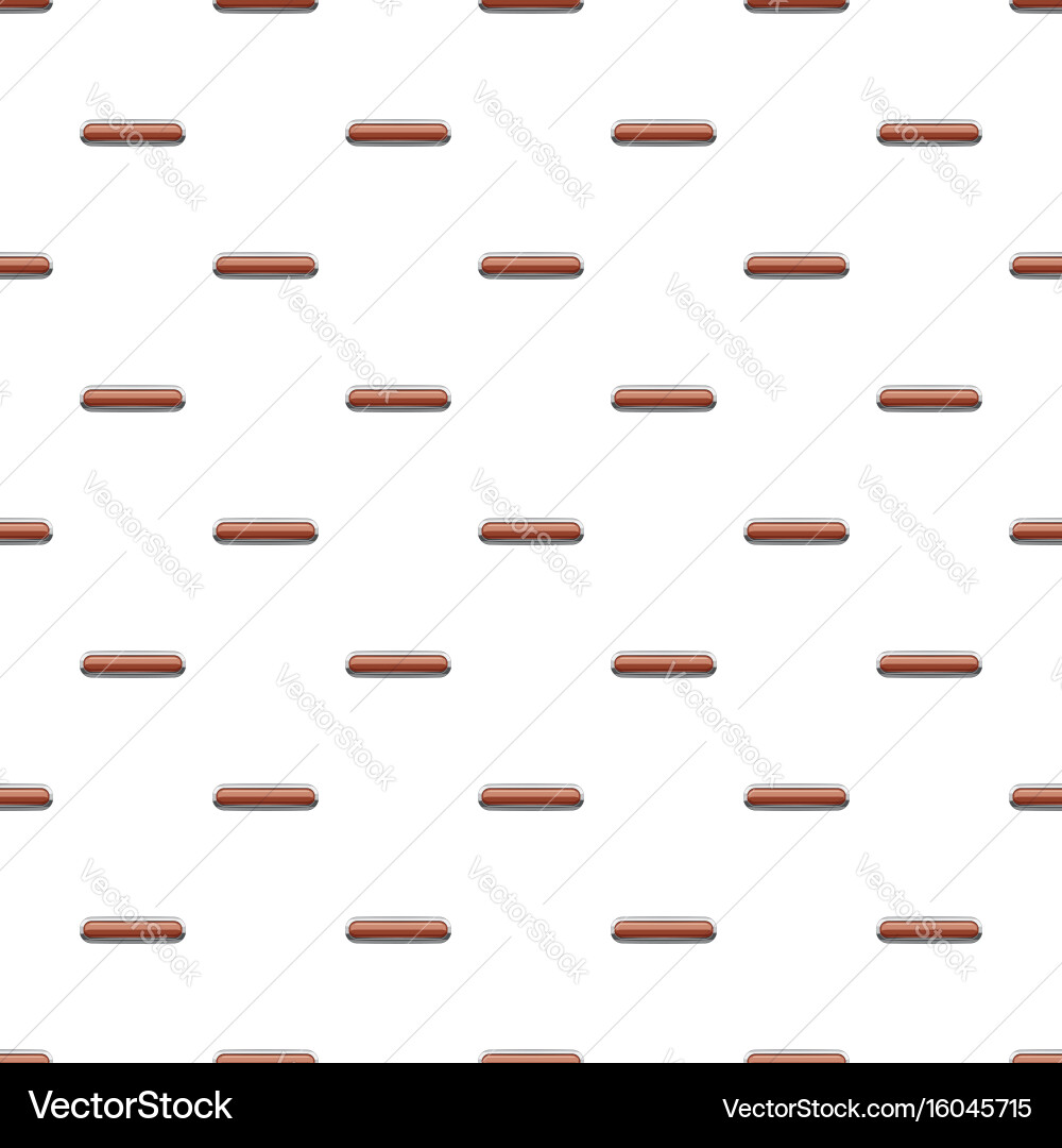 Broun rectangular button pattern vector image