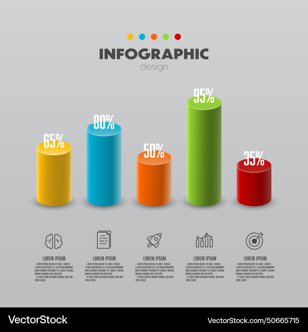 Zylindrikale Zeitlinie für Infografiken Vektorbild