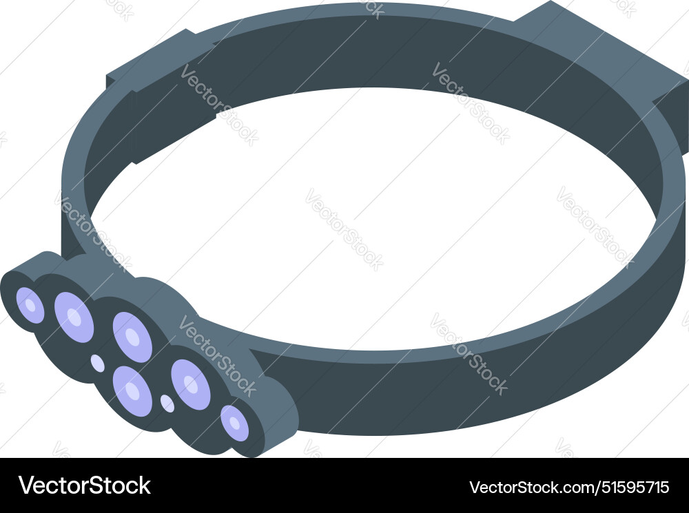 Elastic headlamp with multiple light bulbs Elastic headlamp with multiple light bulbs vector image