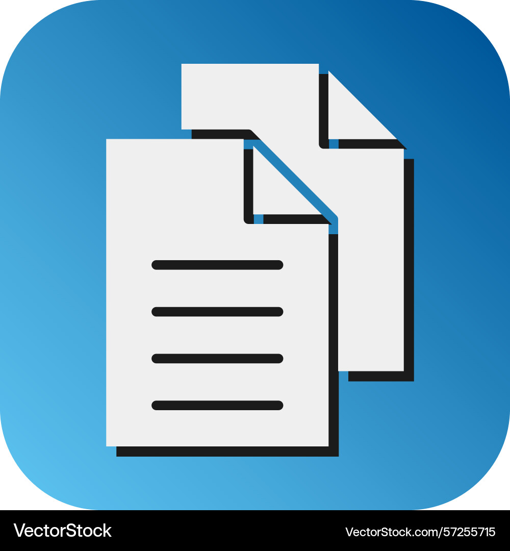Files glyph gradient background icon for personal vector image