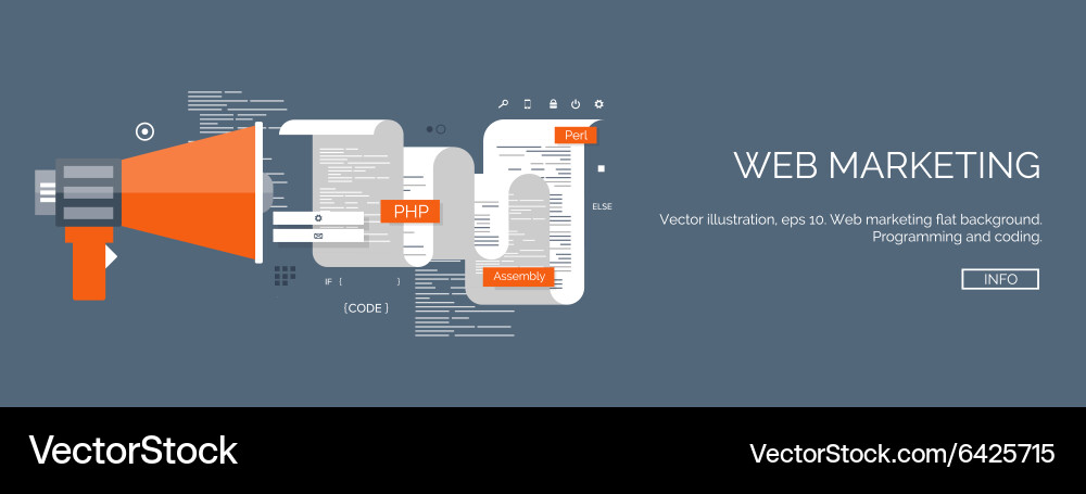 Flat computing backgrounds Vector Image