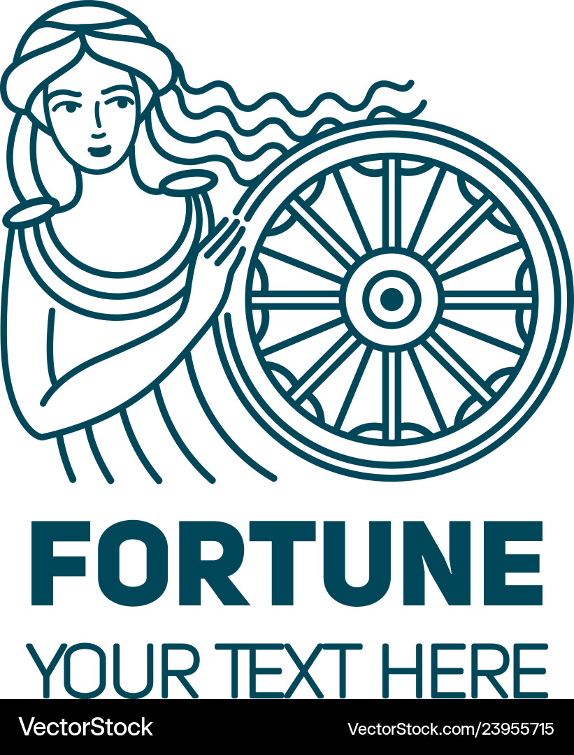 Fortuna roman goddess of wealth money and fortune Fortuna roman goddess of wealth money and fortune vector image