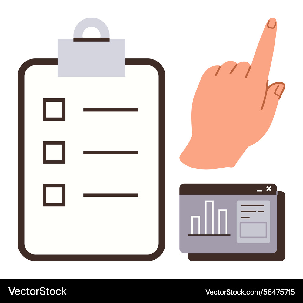 Interactive Task Checklist Vector Image