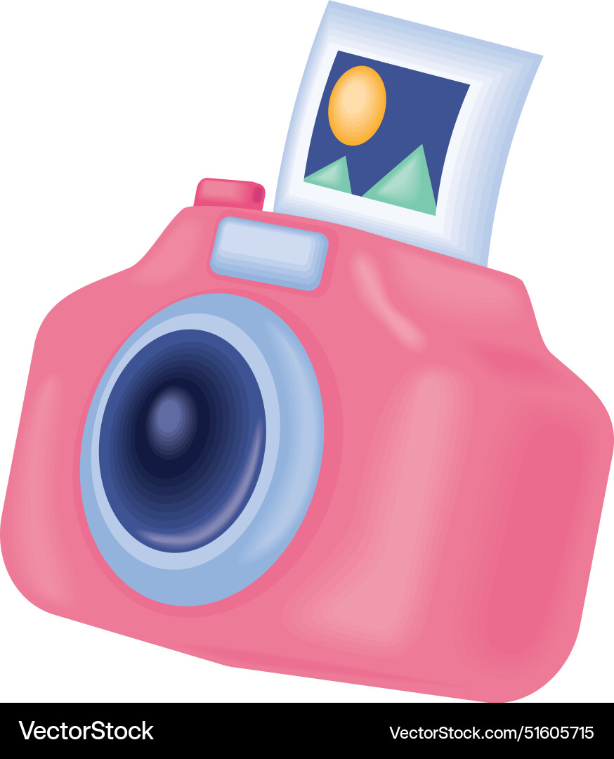 Photography camera landscape photo Royalty Free Vector Image