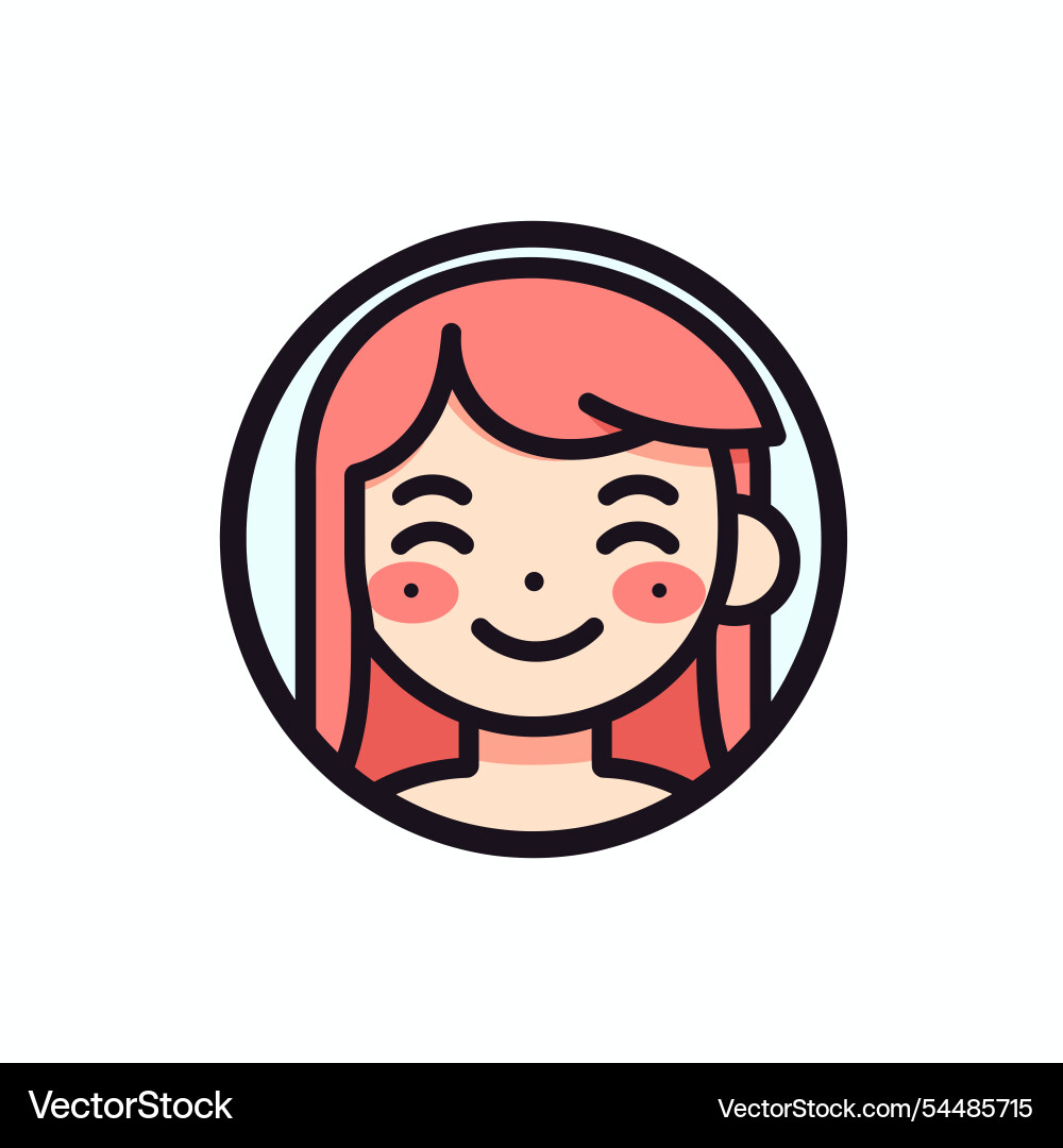 Red-haired cheerful character Vector Image