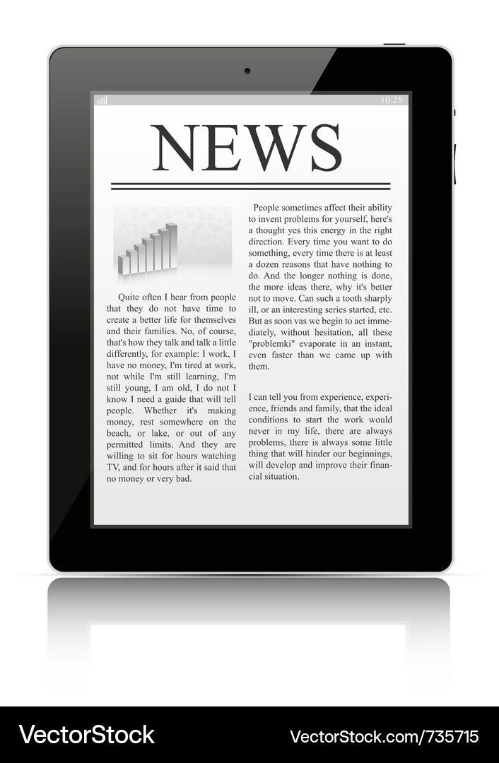 Tablet Computer Display Vector Image