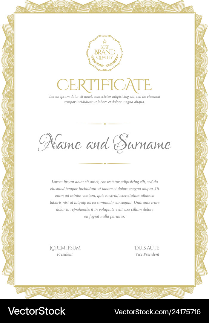 Certificate template diploma of modern design Certificate template diploma of modern design vector image