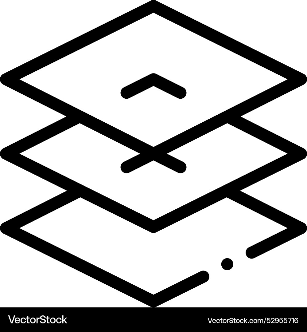 Depth perception icon thin linear style design vector image